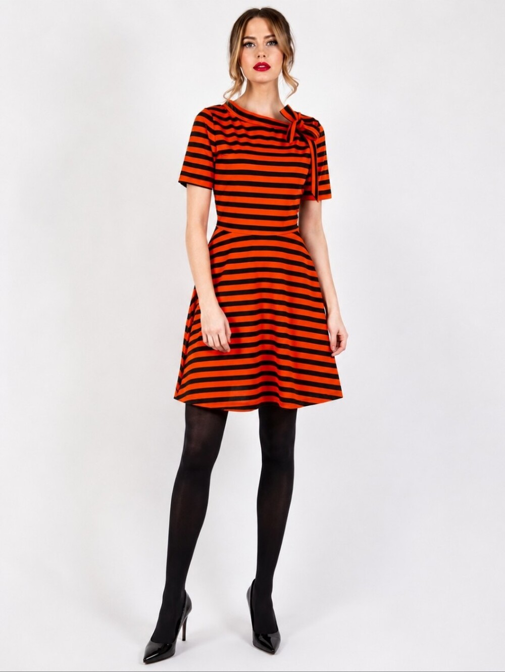 ⭐️Host Pick⭐️ Vixen | Marnie Striped Black Orange Dress